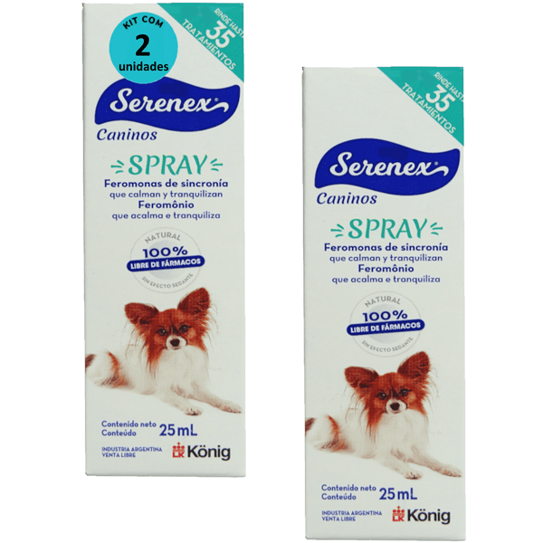 Serenex Spray 25ml Para Cães Kit Com 2 unidades